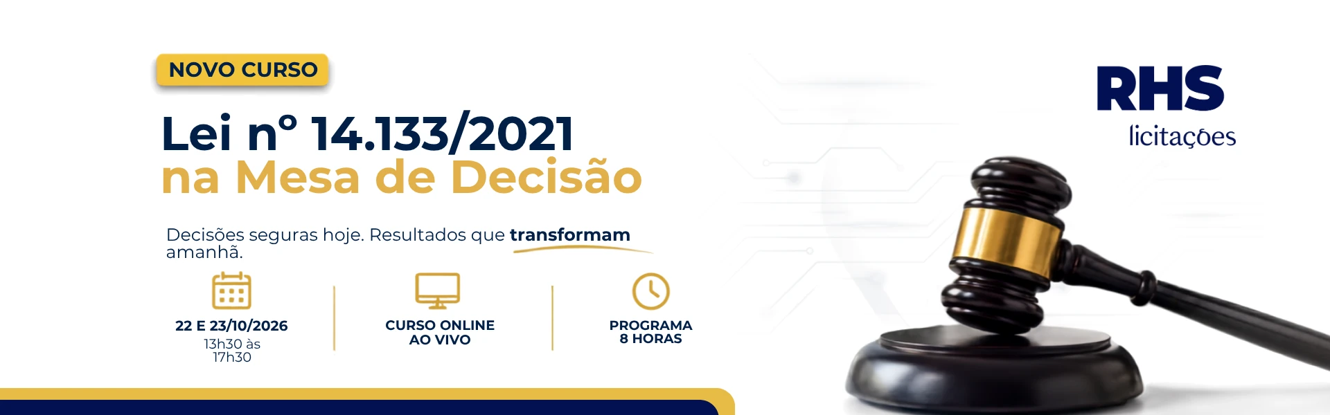 Curso Lei nº 14.133/2021 na Mesa de Decisão