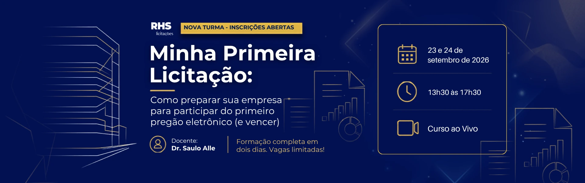 Minha Primeira Licitação — nova turma e inscrições abertas
